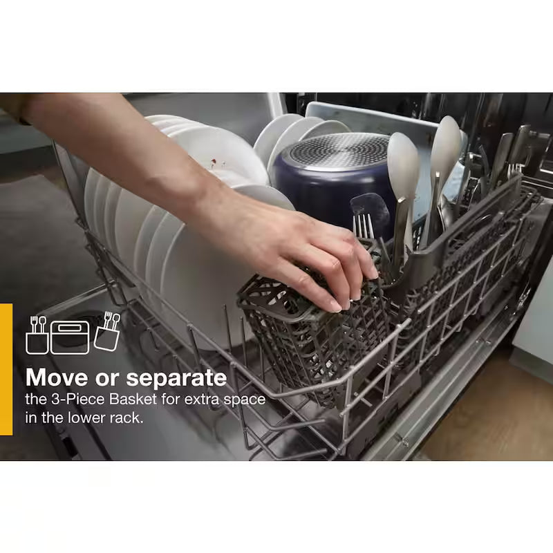 Black Stainless Built-In Tall Tub Dishwasher with Third Level Rack C574542