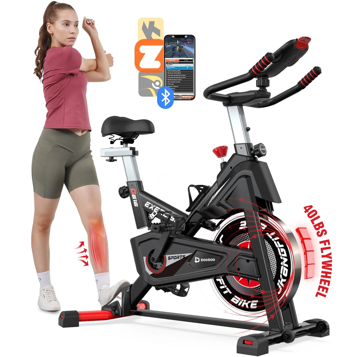 Indoor Cycling Bike with Silent Magnetic Resistance W828219