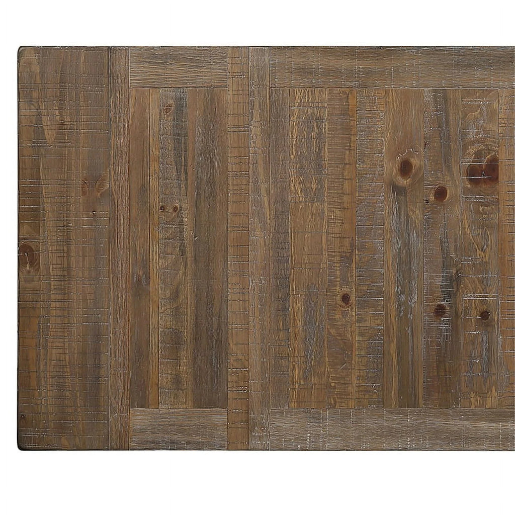Light Brown Distressed Wood 7-Piece Counter Height Dining Set P156680