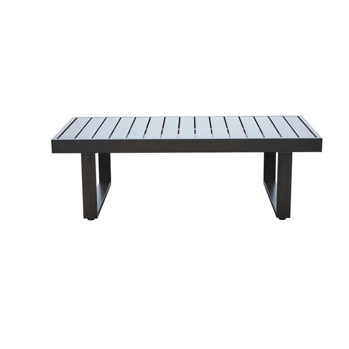 Brown Aluminum Patio Cocktail Table R723