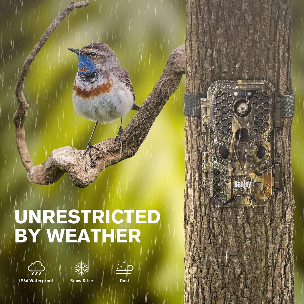 4K 30MP Night Vision Motion Activated Waterproof WiFi Bluetooth Trail Camera Y516