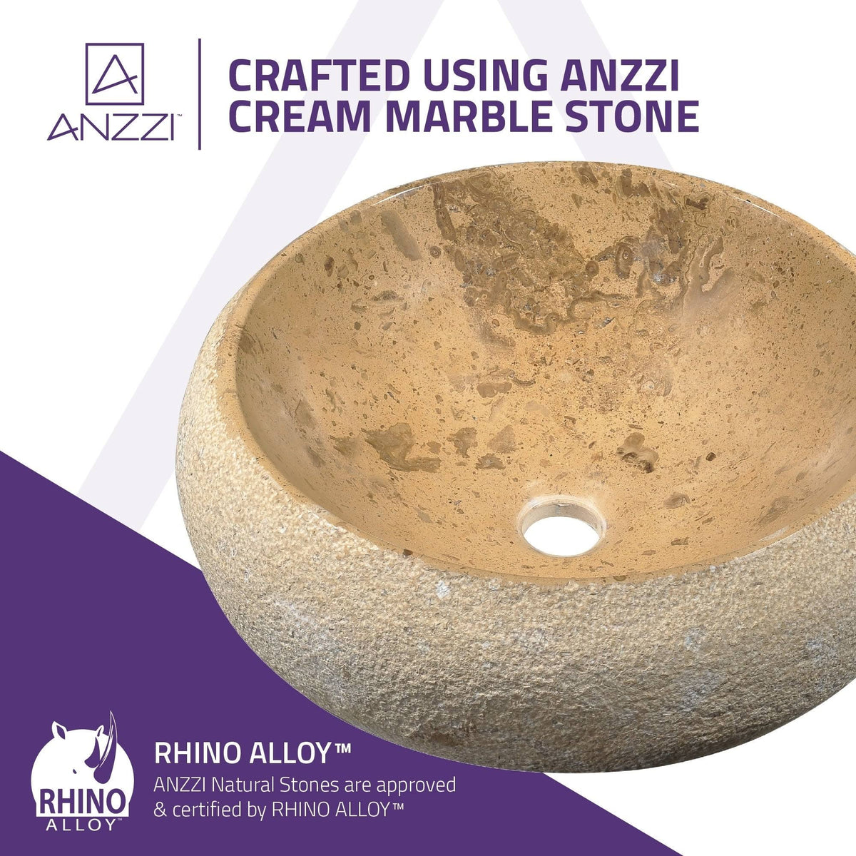 Classic Cream Marble Vessel Sink T71591