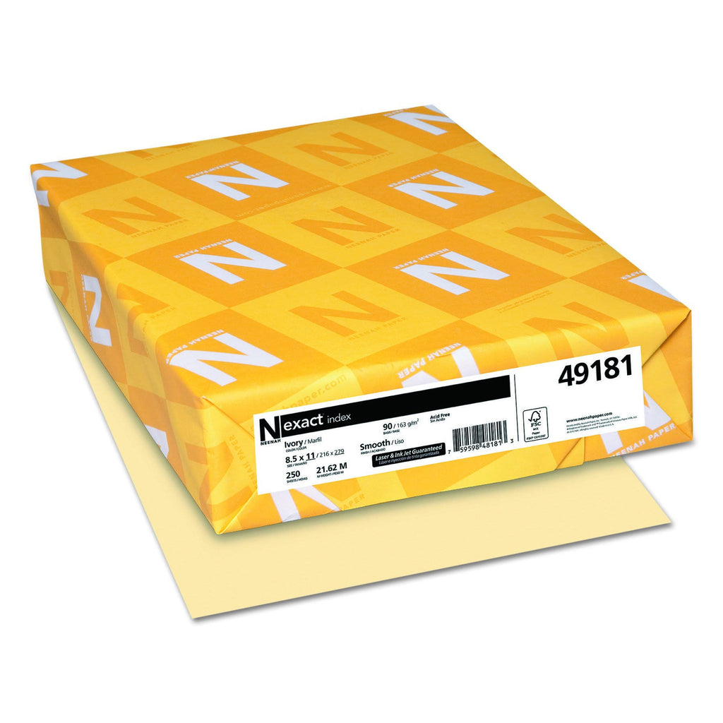 ivory 8.5 in x 11 in 250 sheet card stock D9346