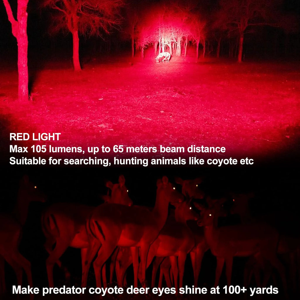 Zoomable Green Red UV Flashlight Black Light Tactical Torch E4013