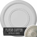 17 3/8x22OD x 1 1/8x22P Roped Large Ceiling Medallion, Hand-Painted Flash Copper C296504