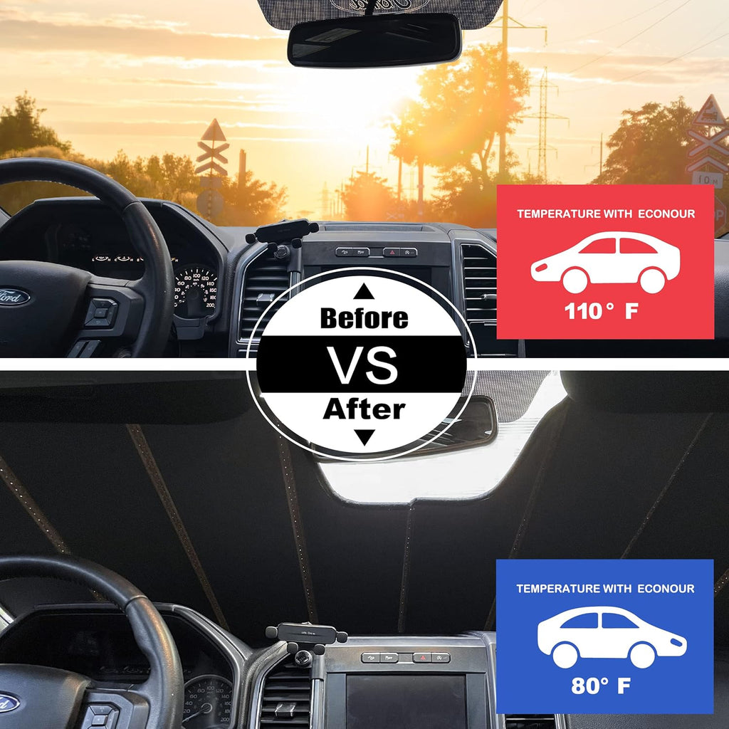 Front Windshield Sun Shade Pack of 2 N8591
