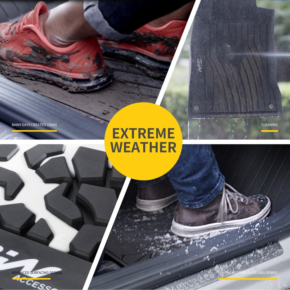 Black All Weather Heavy Duty Trunk Mat for Benz GLC Q460
