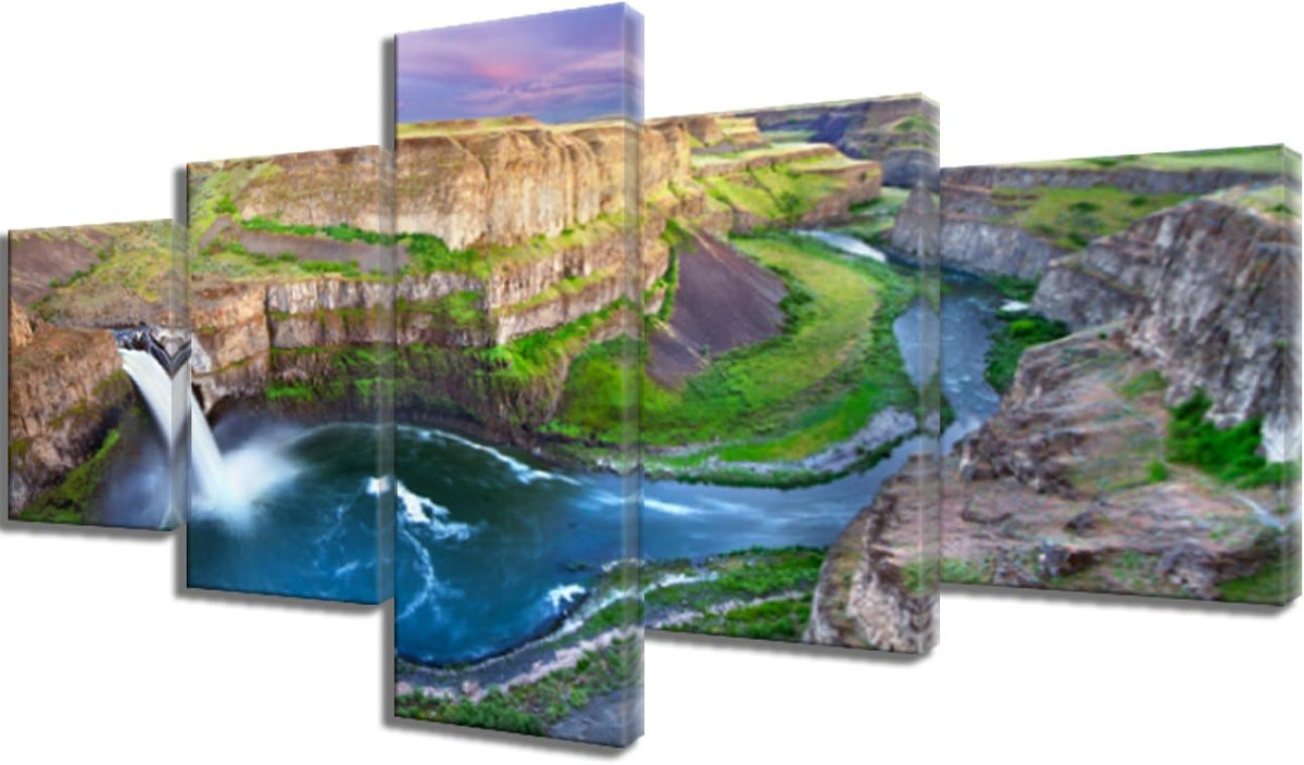 5 Piece Framed Canvas Landscape Art (60''Wx32''H) C434
