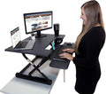 Gray Height Adjustable Standing Desk with Removable Keyboard Tray O26732