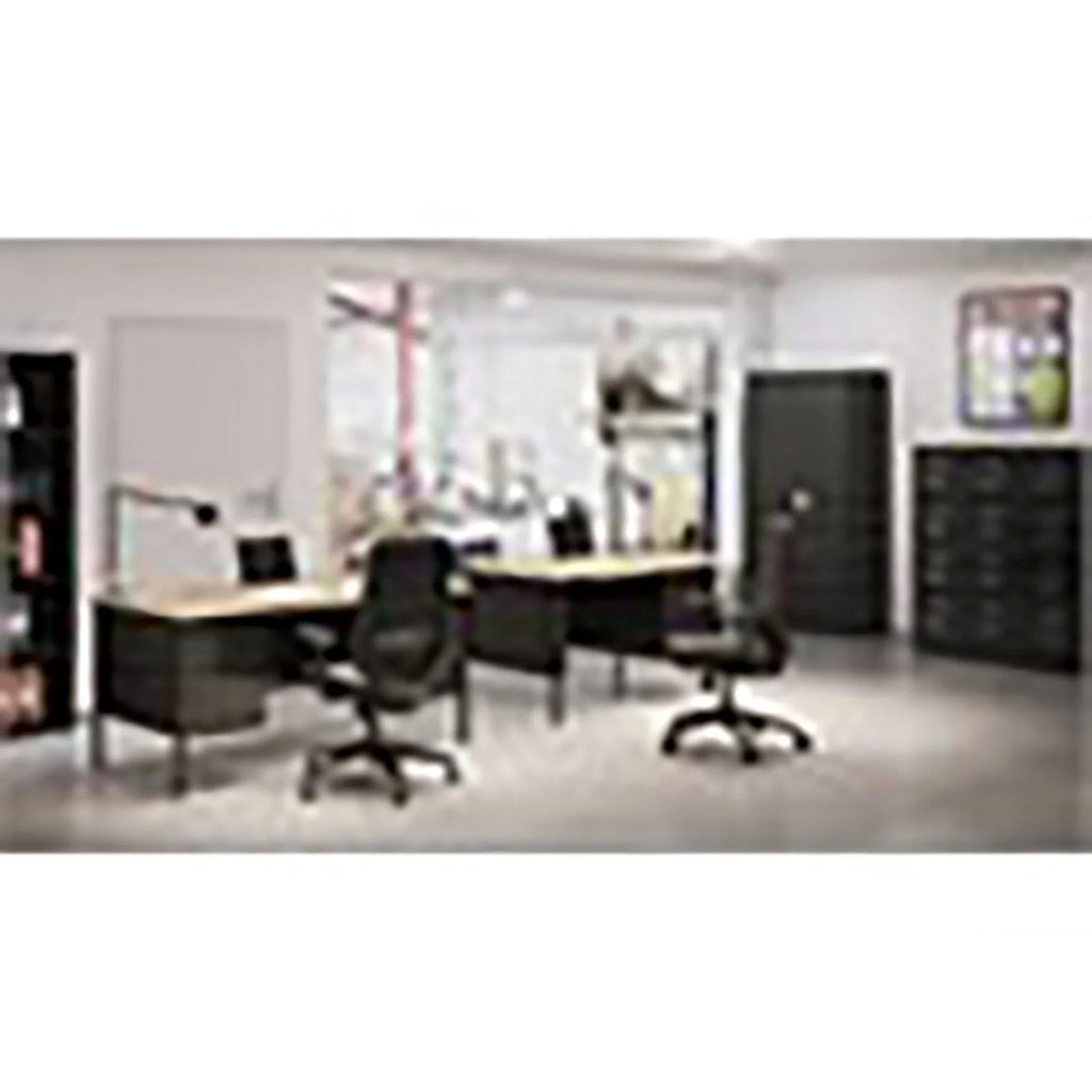 22" 4-Drawer Metal Vertical File Cabinet in Black Z3614