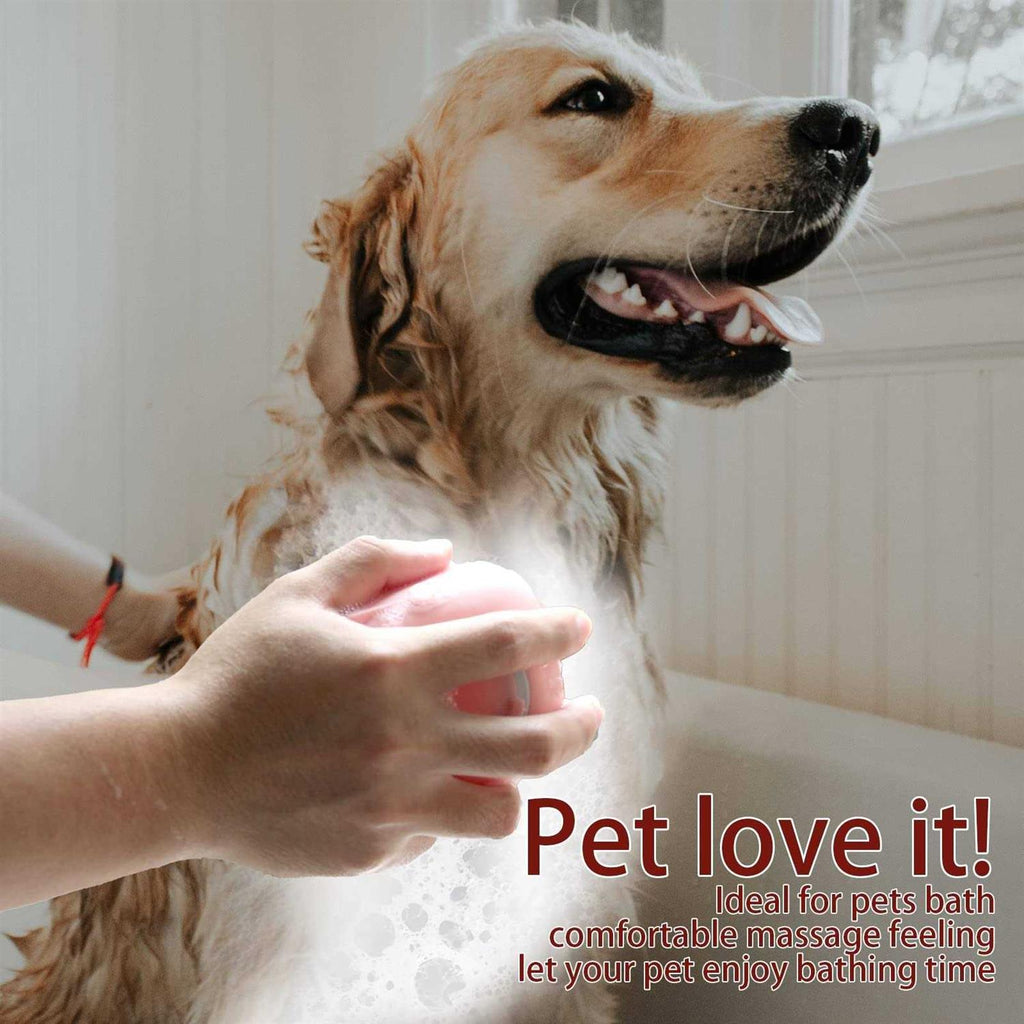 Dog Bath Brush with Shampoo Dispenser T698