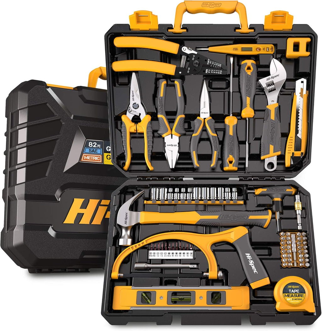 82 Piece Home & Garage Tool Kit Set with Storage Case S53927