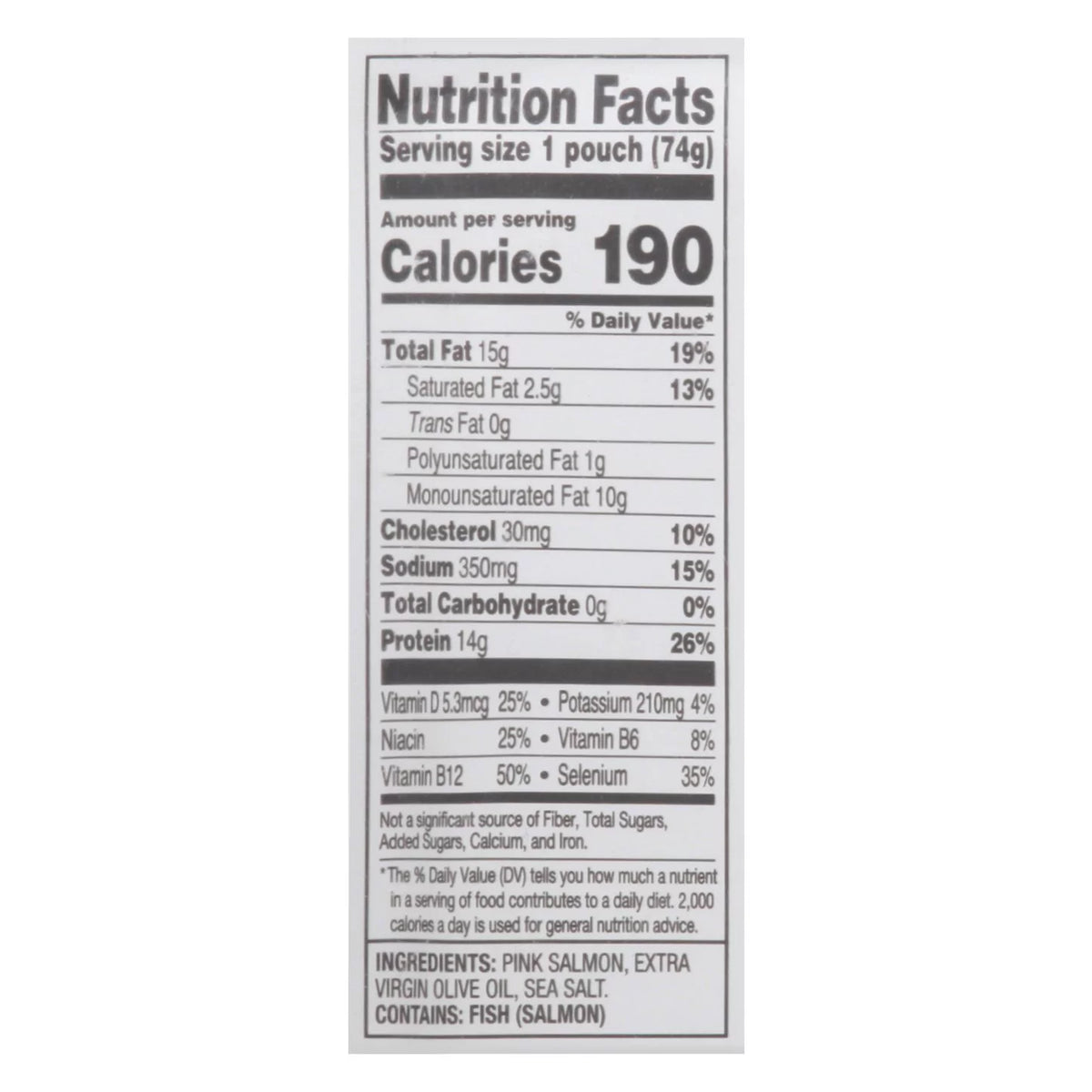 Wild-Caught Pink Salmon 2.6 oz Pouch Pack of 12 S1042