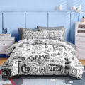 Twin Size 5 Pcs Gamer Gaming Comforter Set with Pillowcase & Sham H61655