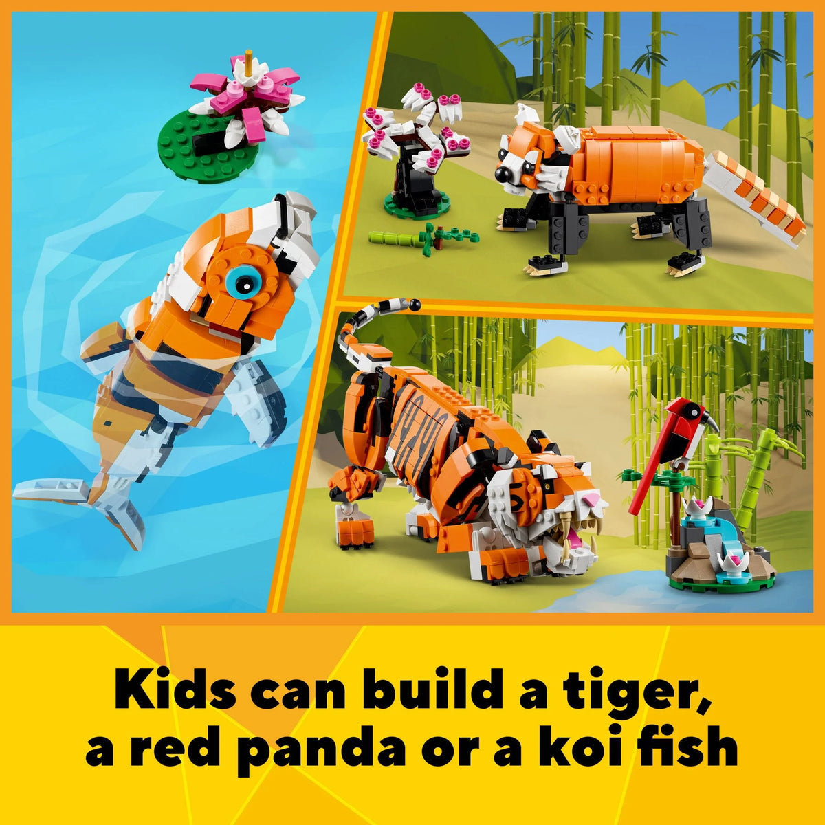 3 in 1 Animal Figures Building Set A7580