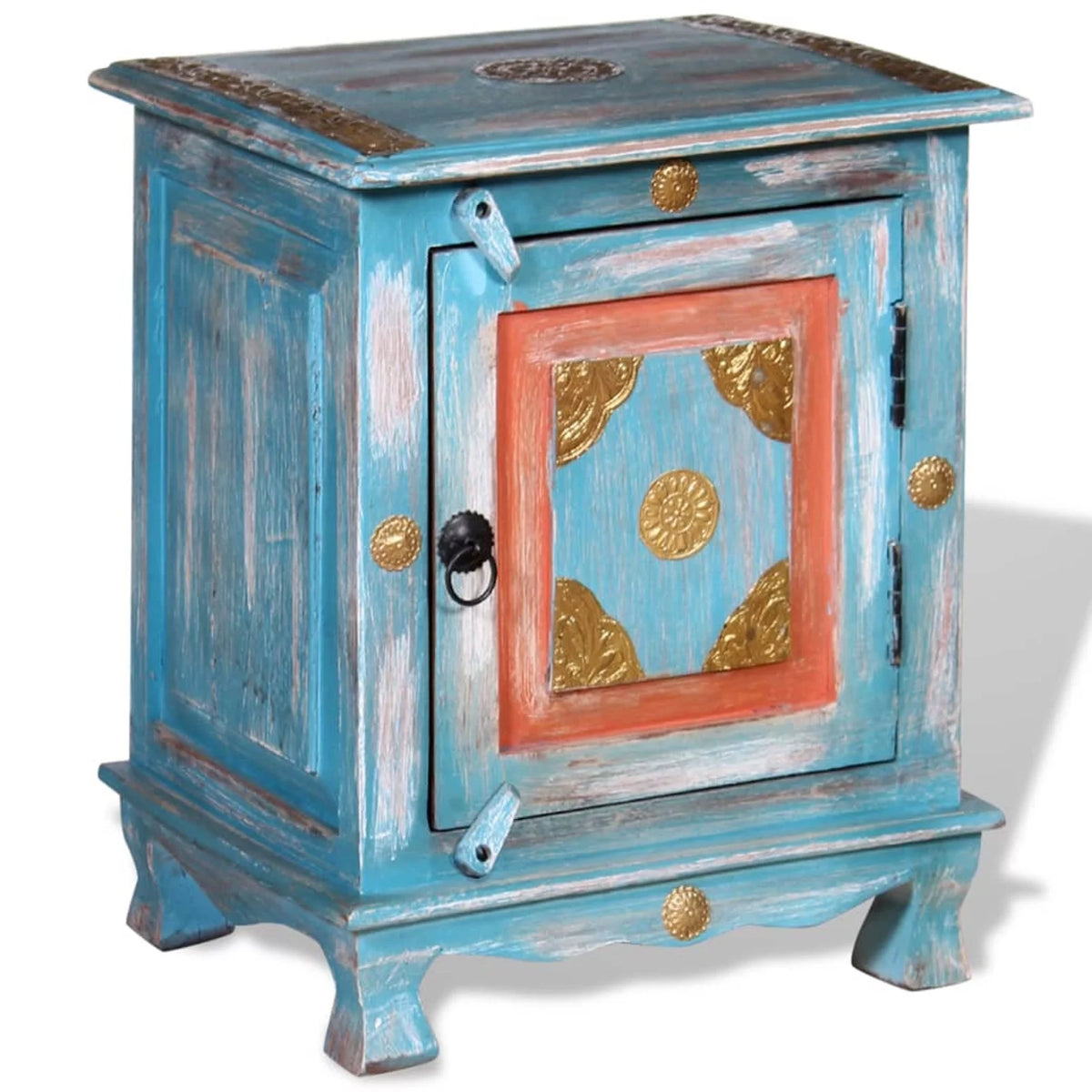 Blue Solid Mango Wood Nightstand M94077