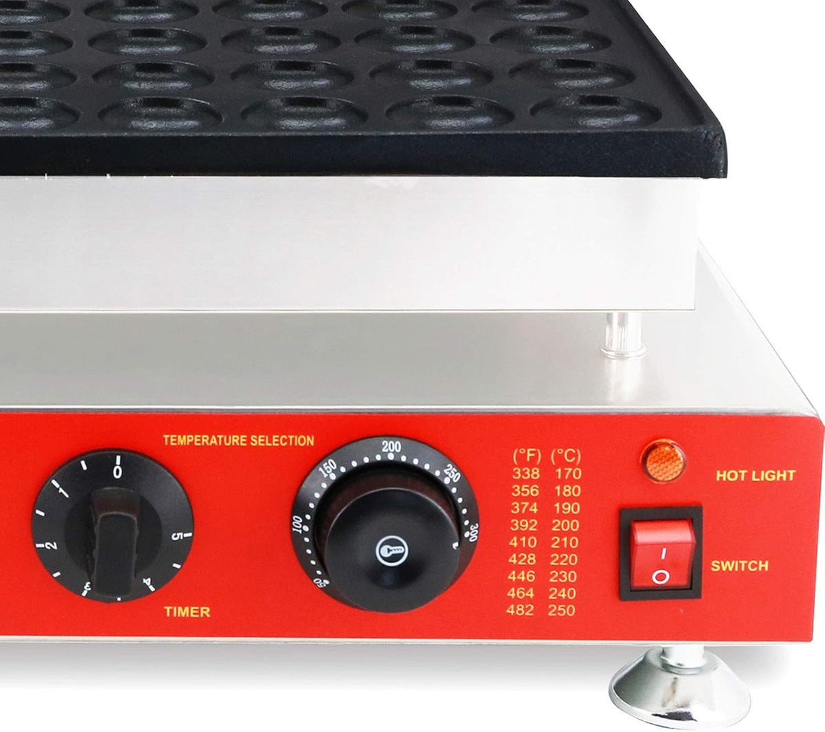110V Commercial Muffin Machine, 100 Hole Nonstick Stainless Steel Pancake Maker M4518