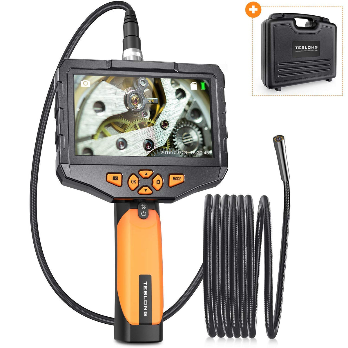 5.5mm Endoscope Camera with Light, Flexible Probe, Waterproof (3m/9.8ft) T898