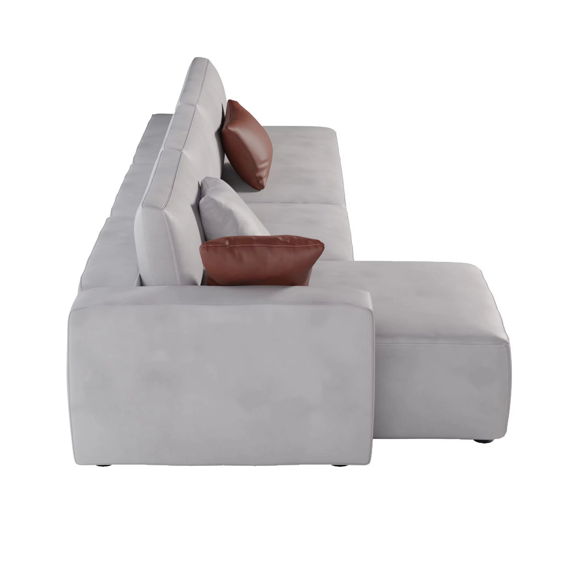 L-Shaped Leather Modular Sofa T491