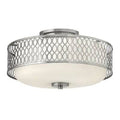 3-Light Semi Flush Mount Chrome/White Z415391