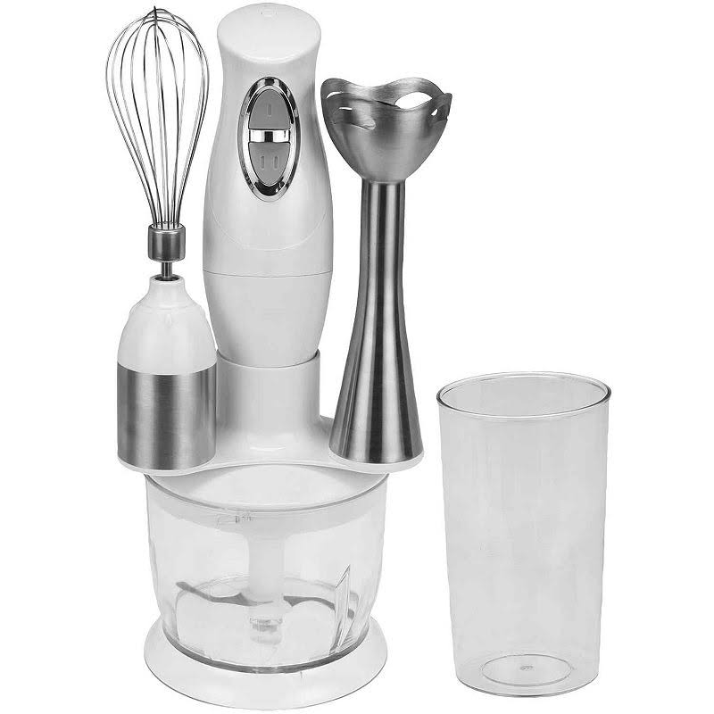 White Combi Mixer with Mixing Cup, Chopper & Whisk E215