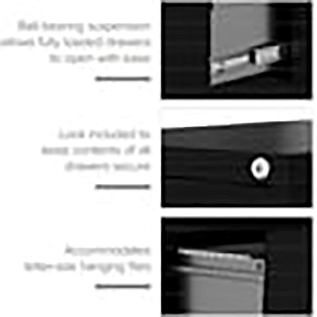22" 4-Drawer Metal Vertical File Cabinet in Black Z3614