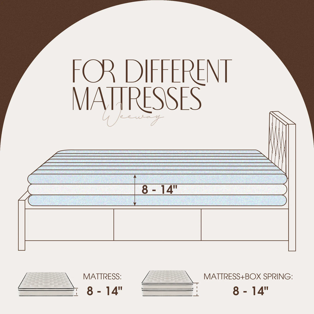 Queen Size Upholstered Platform Bed Frame with Adjustable Headboard O35950