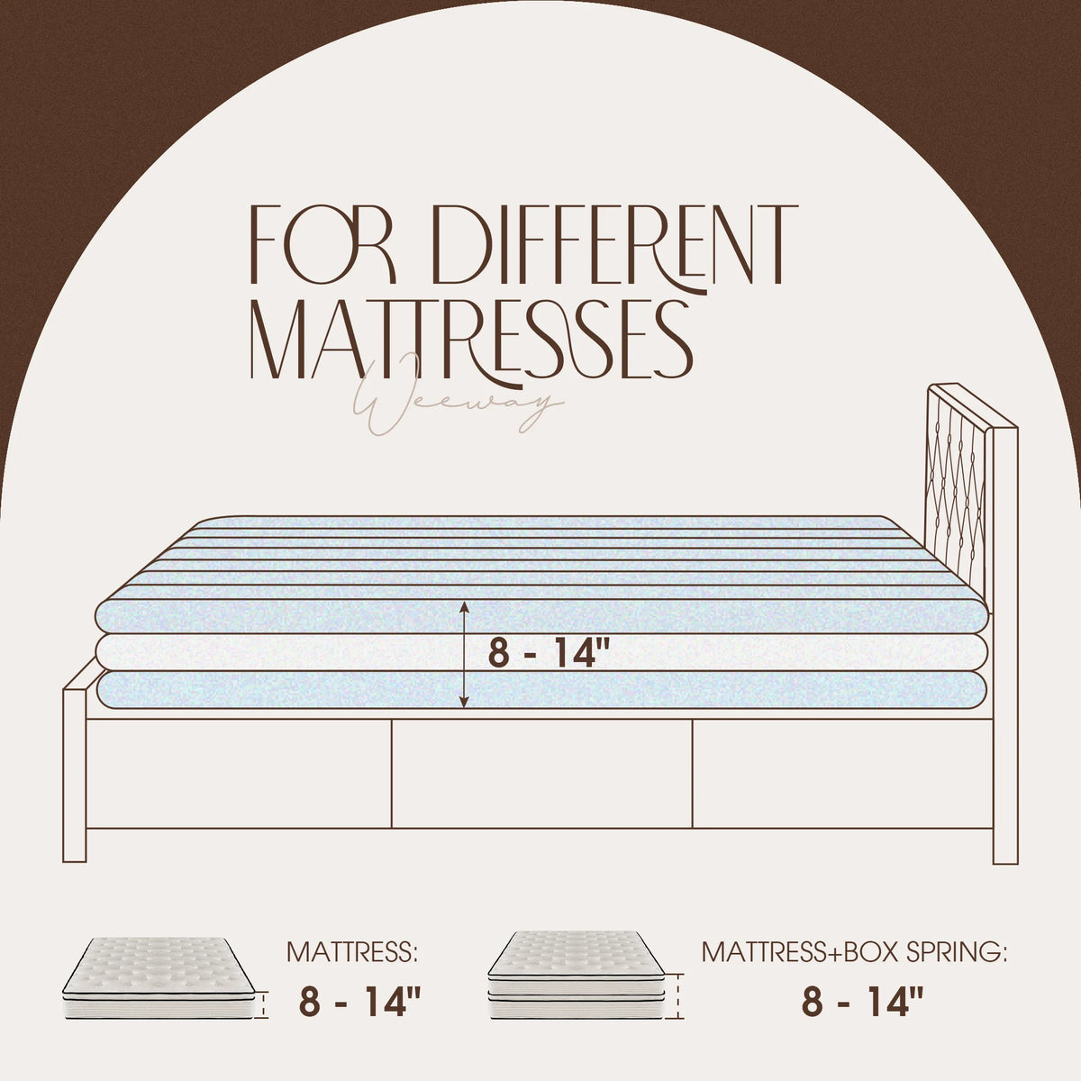 Queen Size Upholstered Platform Bed Frame with Adjustable Headboard O35950