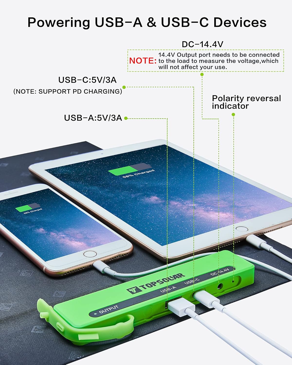 Foldable Solar Panel 30W Portable Battery Charger Kit P370