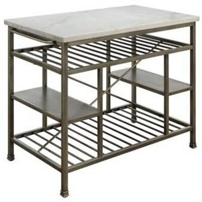 Antique Pewter Kitchen Island U82430