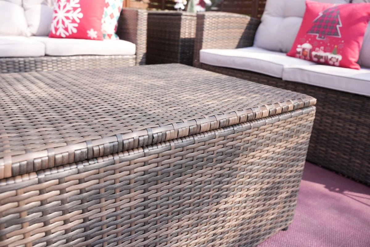6-Piece Wicker Outdoor Sofa Set with Cushions A56573