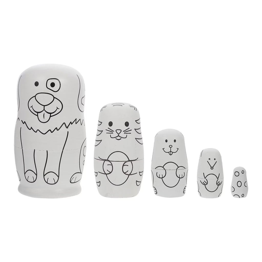 Unpainted Blank Matryoshka Dolls Nesting Dolls W32315