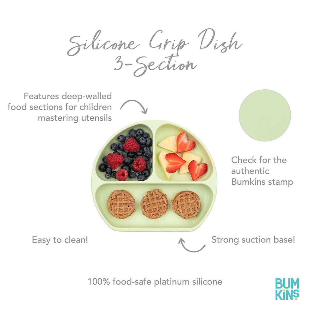 Silicone Suction Divided Baby Plate, BPA Free, 2pk Dark Blue/Blue O242475