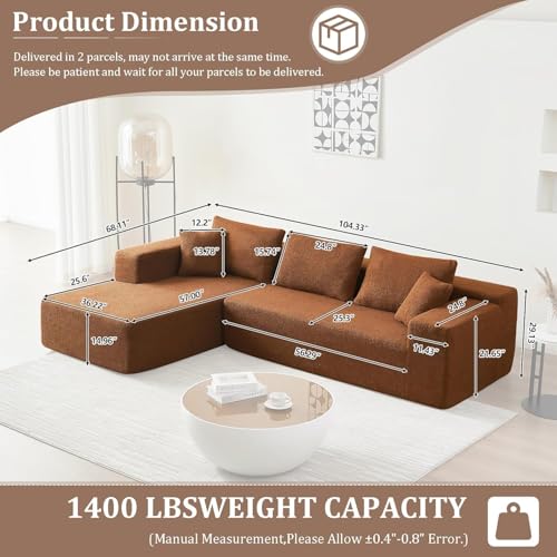104" Black Modular Sectional Sofa with Chaise Y439715