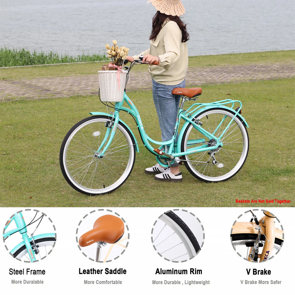 26-inch 7 Speed Pink Cruiser Bike V155855