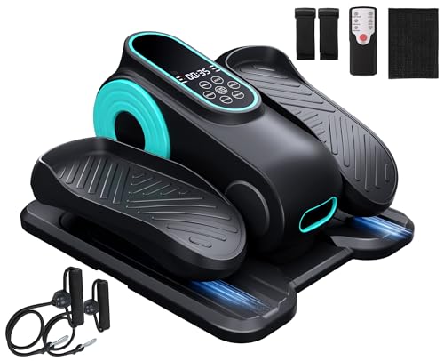 Under Desk Elliptical Machine, Quiet Portable Electric Seated Pedal Exerciser with Remote Control & 12 Adjustable Speeds K5853
