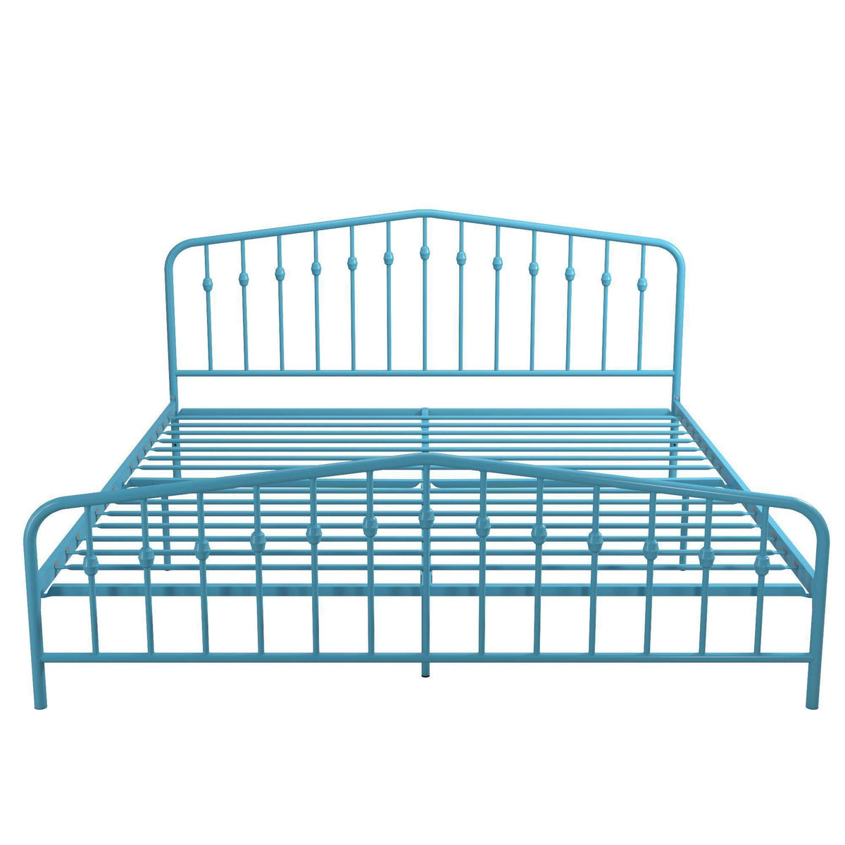 King Sea Blue Metal Bed E4951