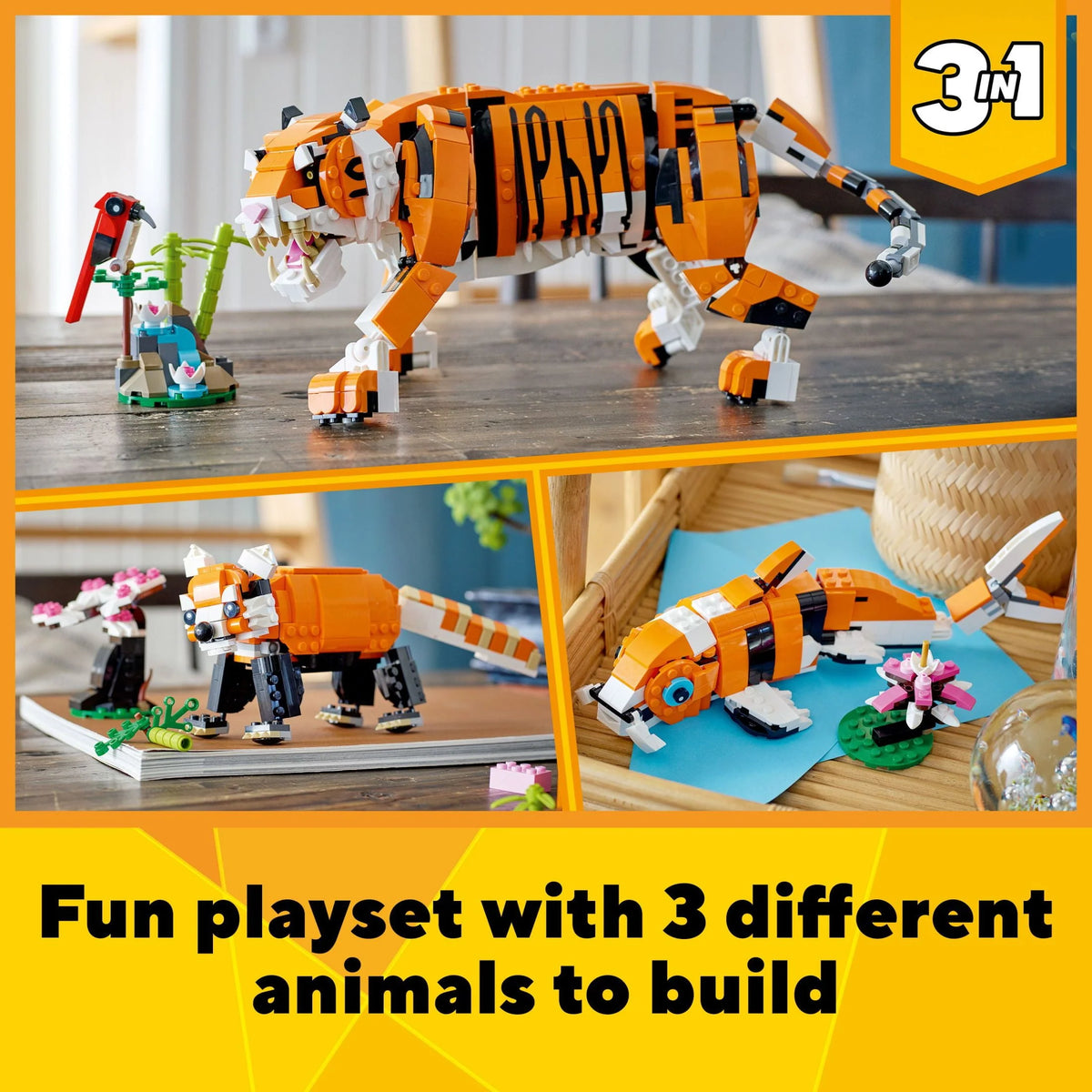 3 in 1 Animal Figures Building Set A7580