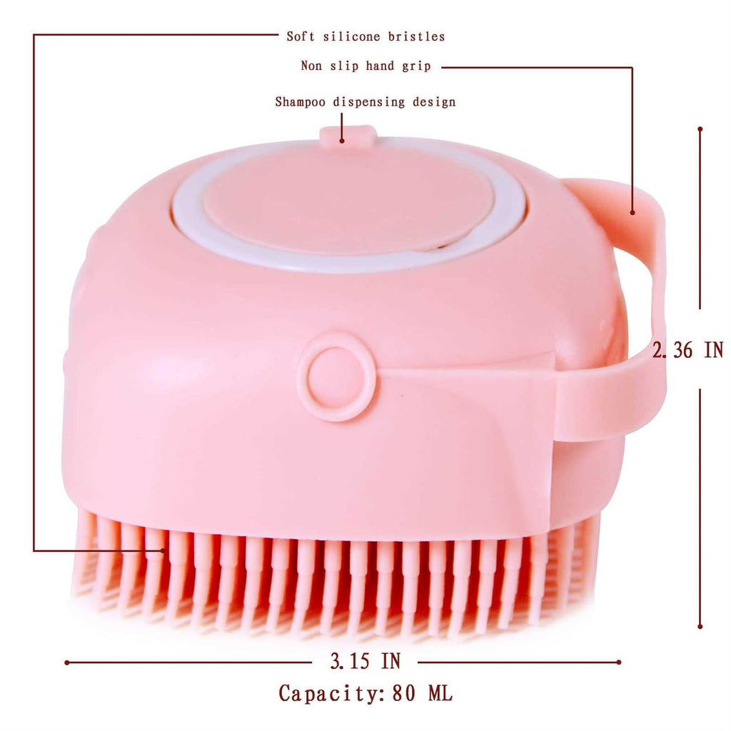 Dog Bath Brush with Shampoo Dispenser T698