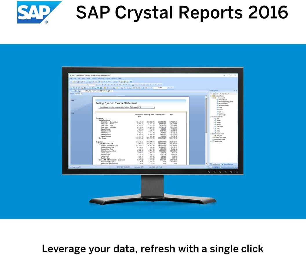 Crystal Reports 2016 Reporting software [32 Bit] B1358