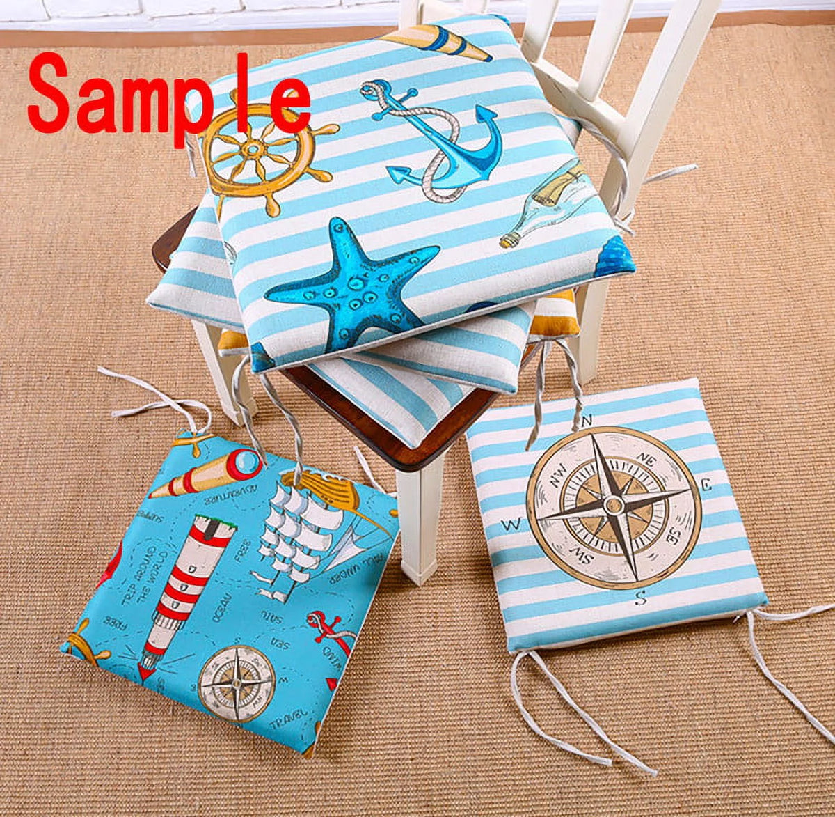 Japanese Bamboo Stone 20x20 inches Seat Cushion O324