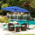 Beige 10 Feet Cantilever Patio Umbrella N64271