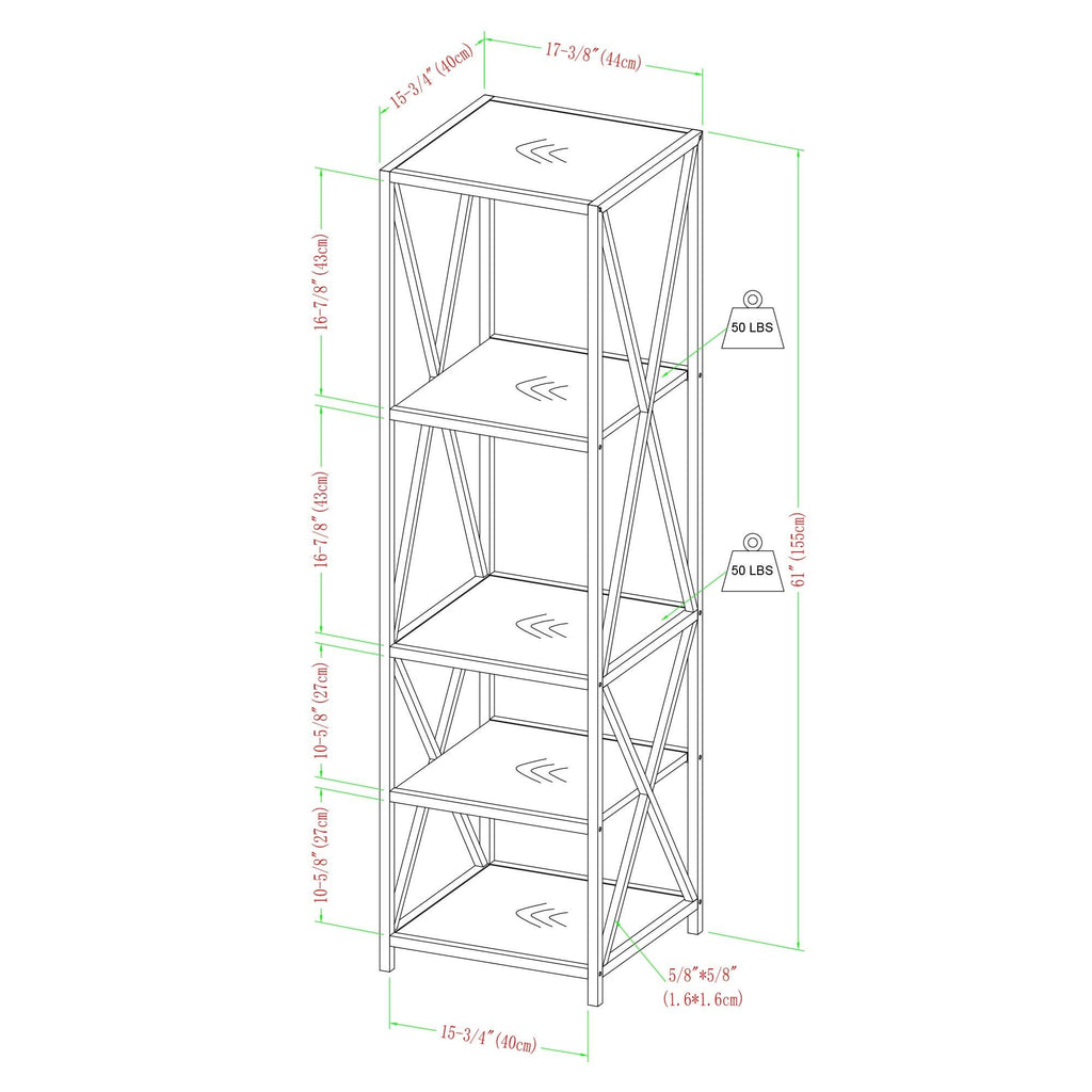 Slate Grey / Black Metal 3-Piece Entertainment Wall D4395