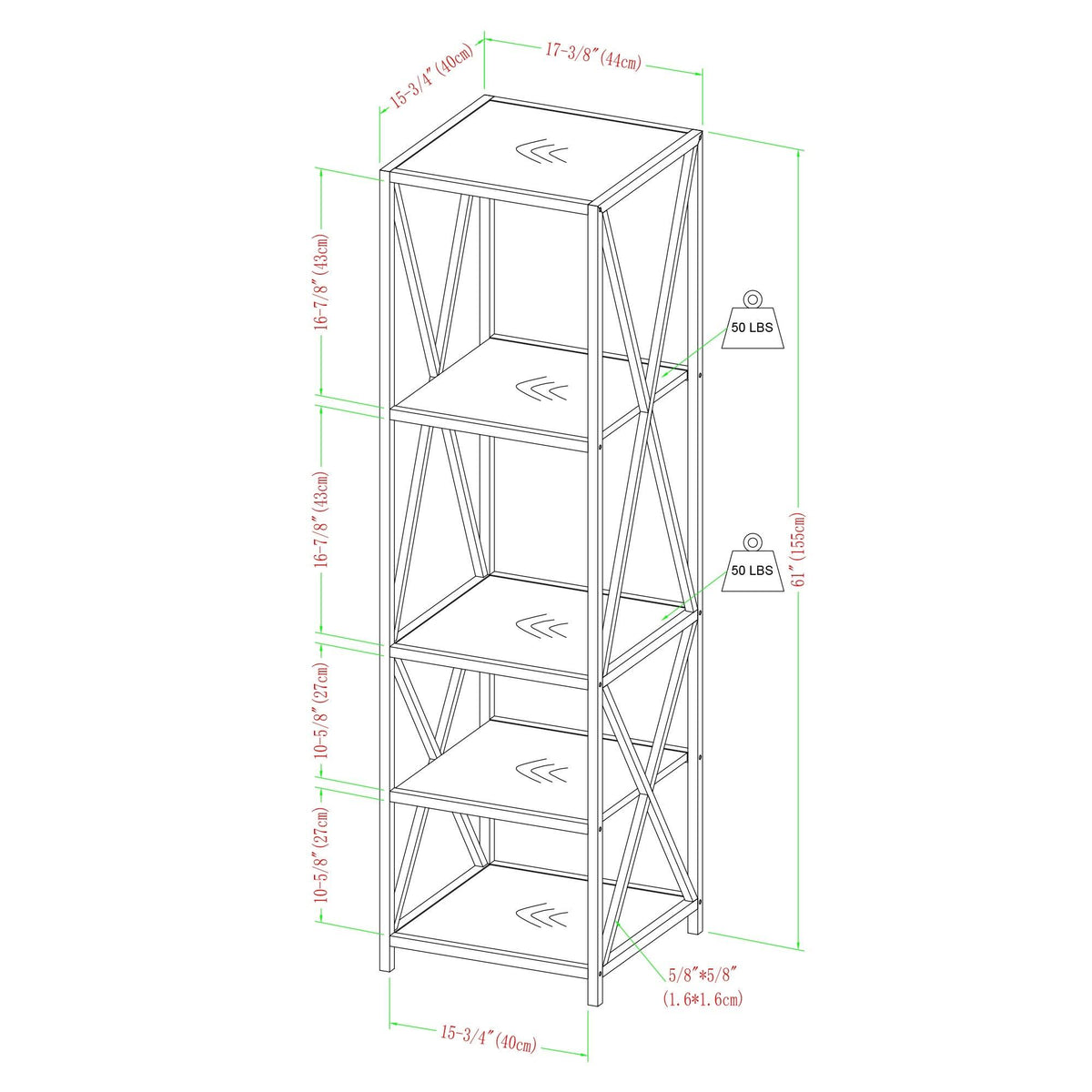 Slate Grey / Black Metal 3-Piece Entertainment Wall D4395