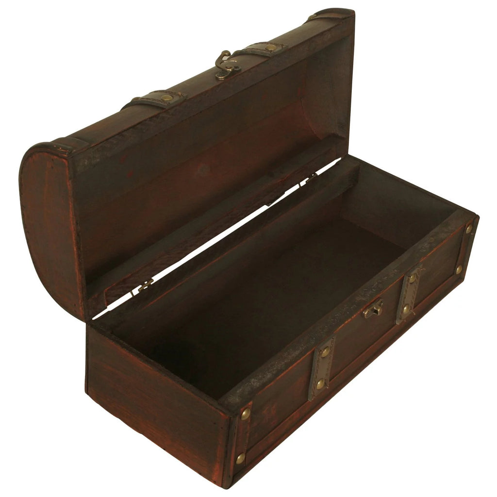 Brown Wood Decorative Storage Trunk Chest S679966