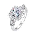 2ct Princess Cut Moissanite Engagement Rings with Certificate C61130