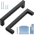 Black 30 Pack 5 Inch Square Cabinet Pulls T992479