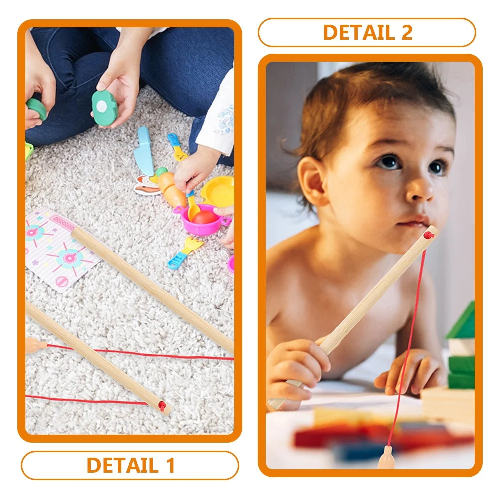 5 Pcs Kids Fishing Pole Outdoor Toy Fishing Rod G68776