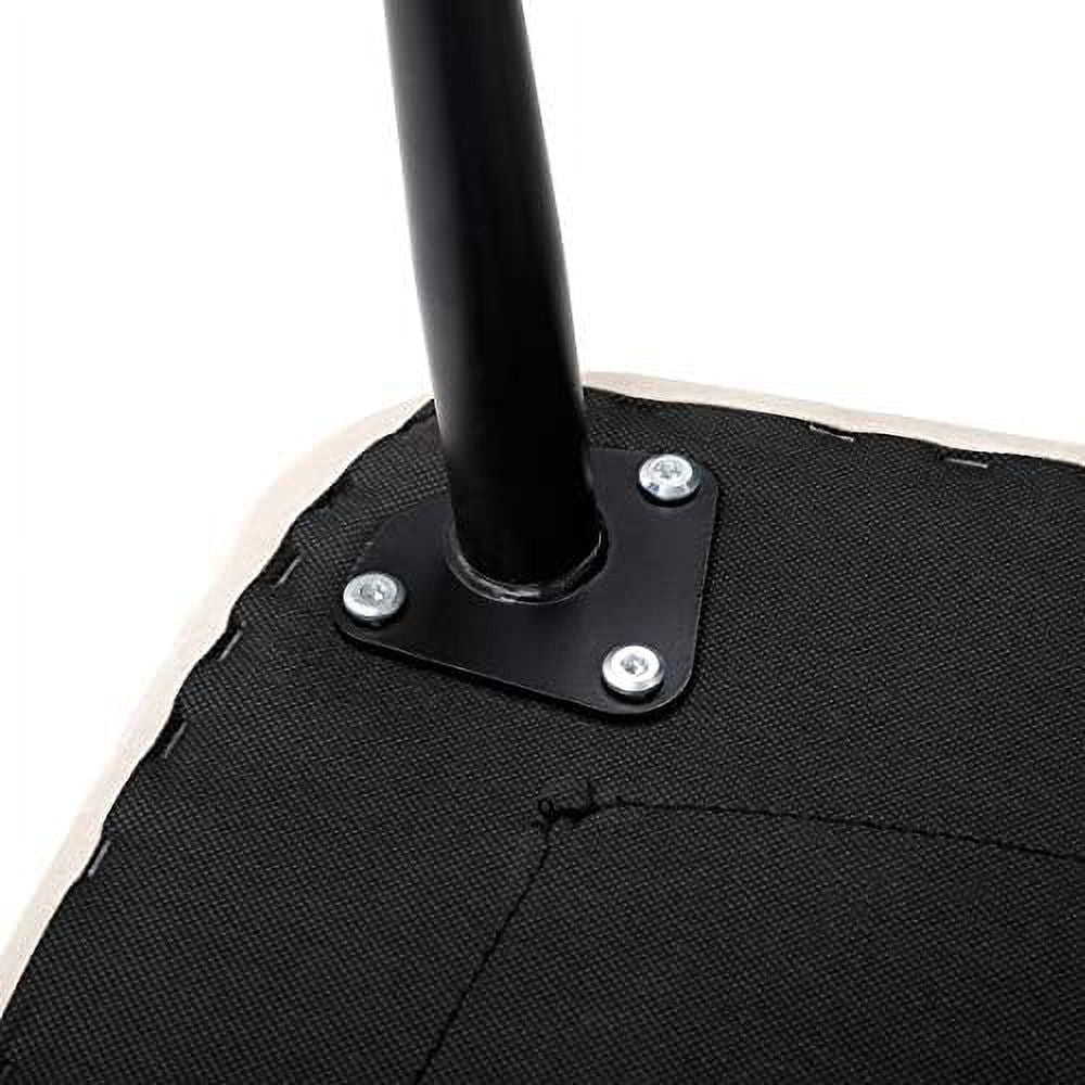 Tufted Curve Tan Velvet Ottoman Foot Stool with Steel Legs Z217