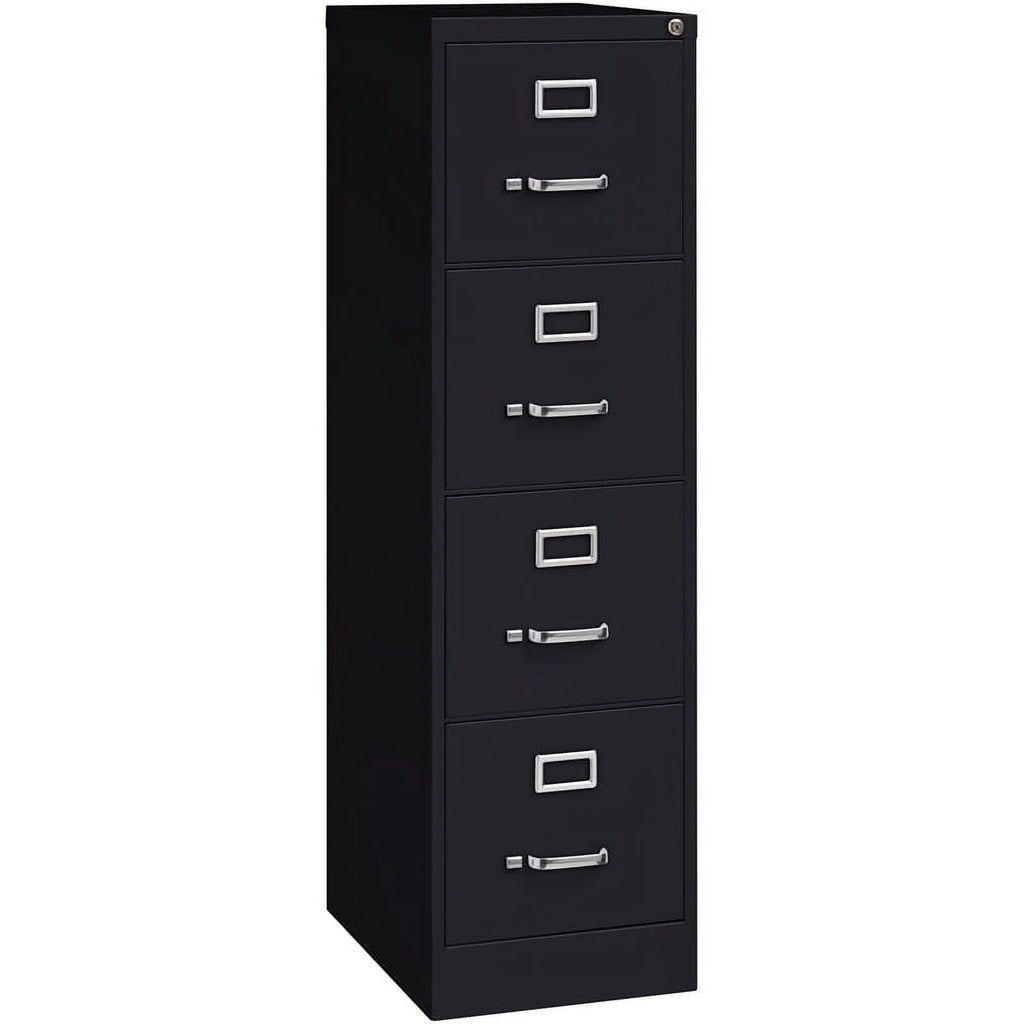 22" 4-Drawer Metal Vertical File Cabinet in Black Z3614
